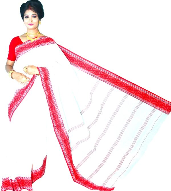 Bharatiya Women, Navratri, Dussehra, Durga puja, special latest Bengal Handloom, Pure Cotton saree/Sari with EMBROIDERY no print, no colour bleeding Vol-9